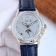 Swiss Copy Patek Philippe Complications Annual Calendar Ref.1463 White Dial Watch Blue Leather Strap
